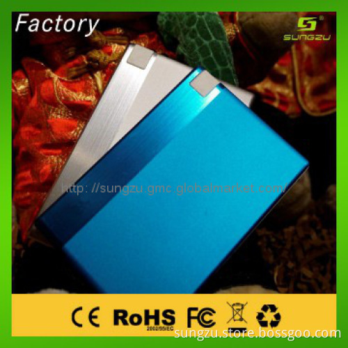 New Credit card size mobile phone charger Ultra slim power bank